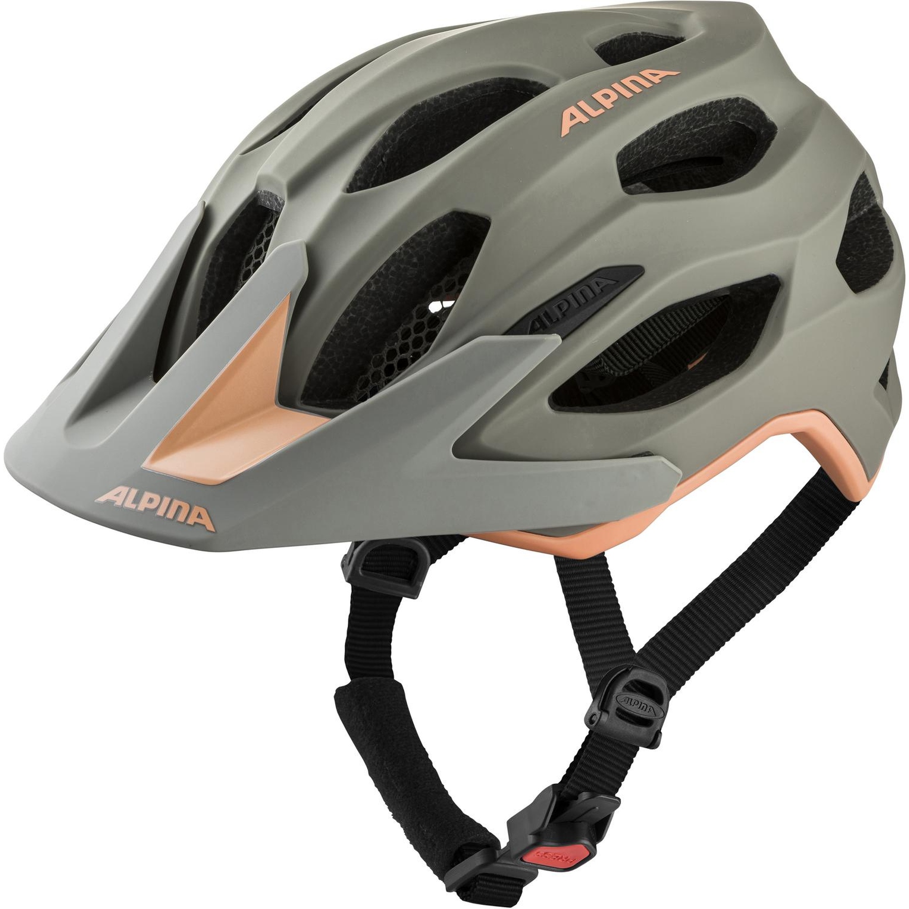 Picture of Alpina Carapax 2.0 Bike Helmet - moon-grey-peach matt