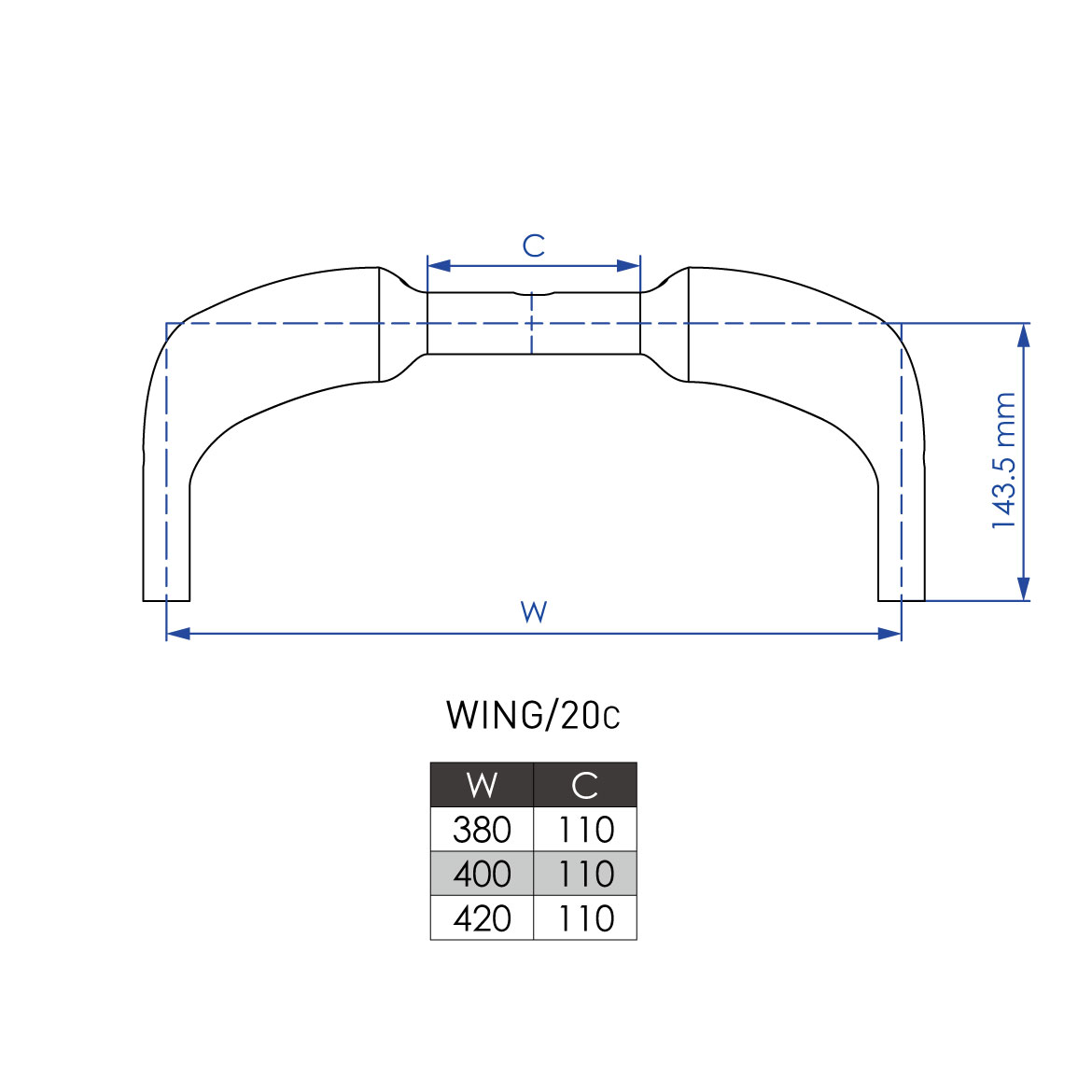 Profile Design Wing/20c Base Bar - 31.8 | Carbon | BIKE24 Profile Design Wing/20c Base Bar - 31.8 | Carbon | BIKE24