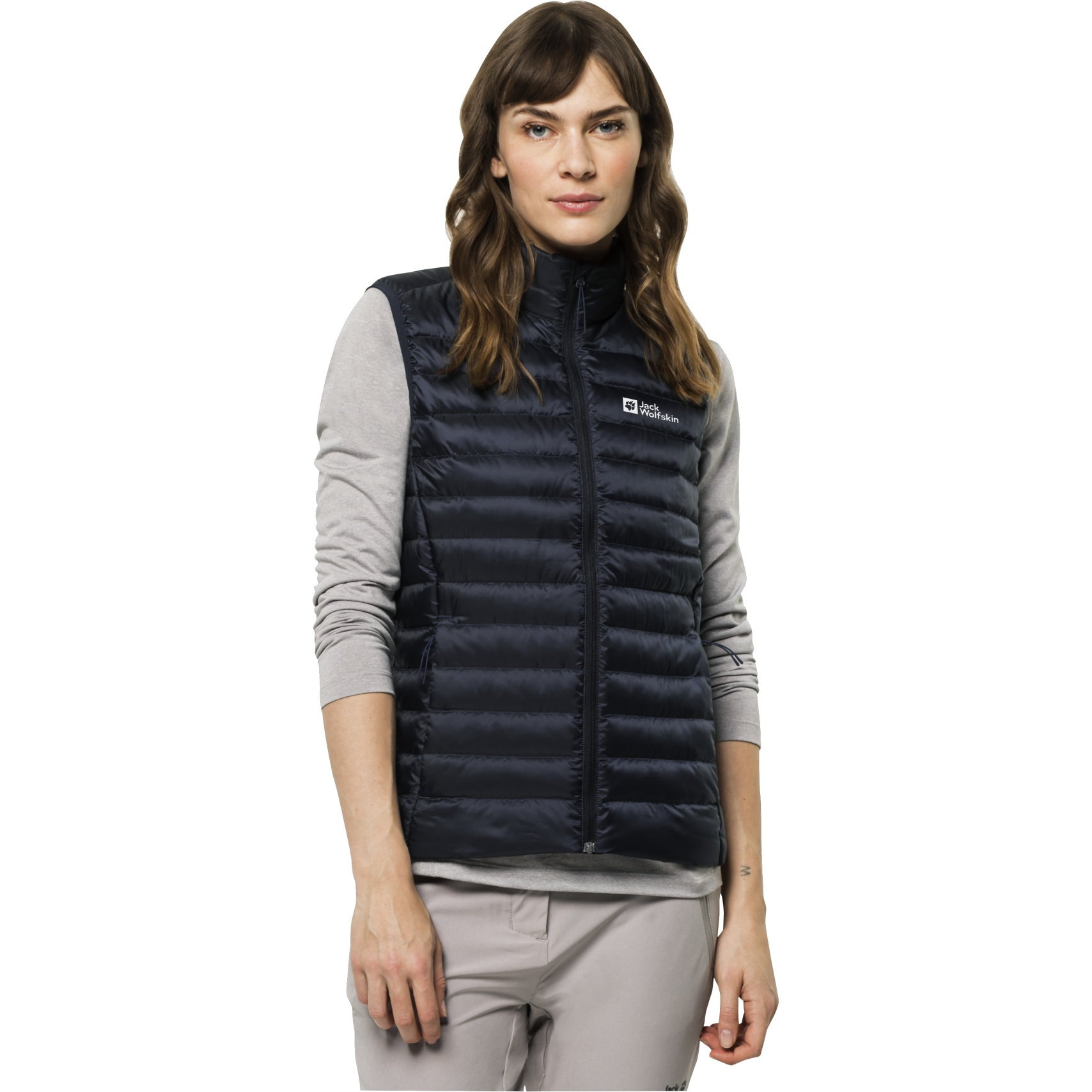 Picture of Jack Wolfskin Pack &amp; Go Down Vest Women - night blue