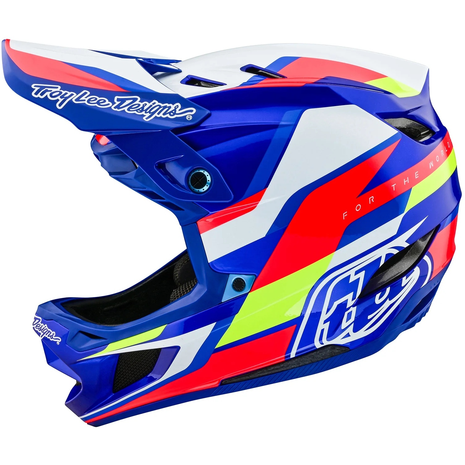 Troy Lee Designs Casque - D4 Composite MIPS - Omega White/Blue - BIKE24