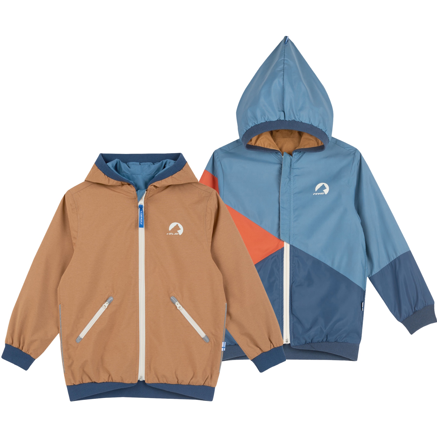 Produktbild von Finkid MUUTUVA Regenjacke Kinder - almond/denim