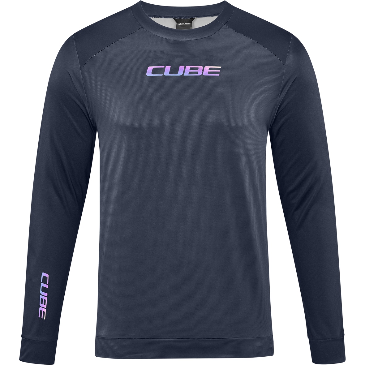 CUBE Maglia a Maniche Lunghe con Collo Rotondo Uomo - ATX - nero