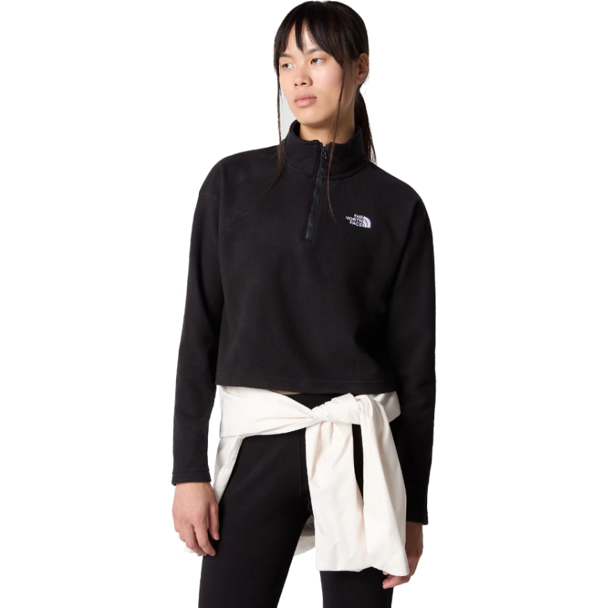 Picture of The North Face 100 Glacier Cropped 1/4 Zip Fleece Pullover Women - TNF Black