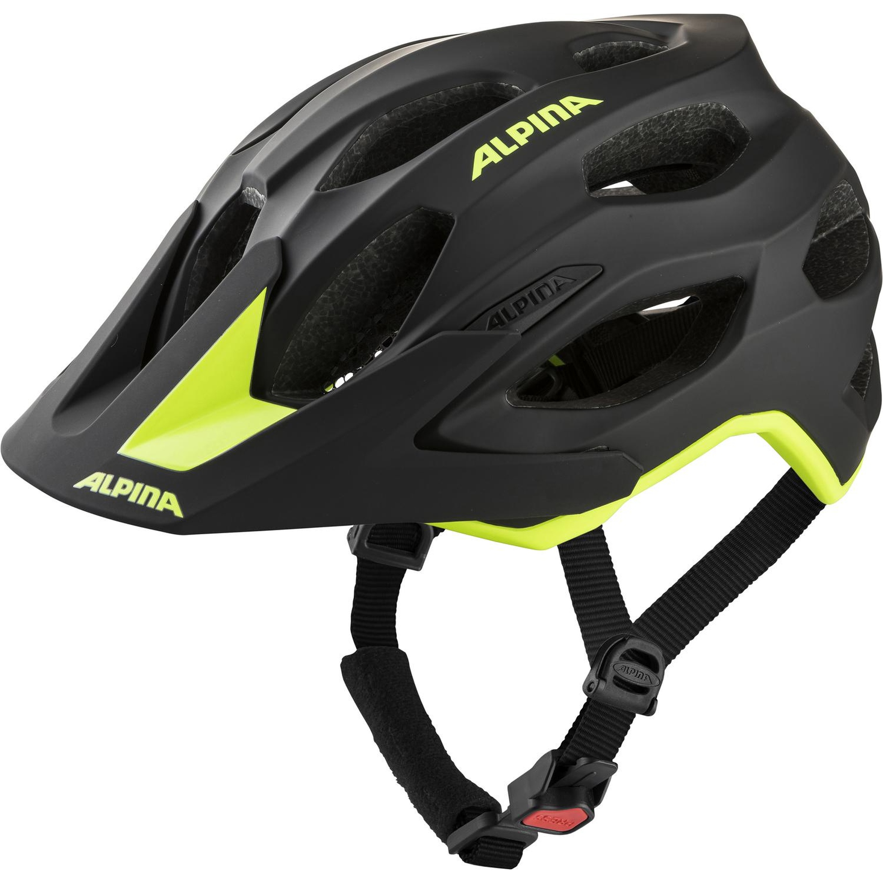 Picture of Alpina Carapax 2.0 Bike Helmet - black-neon yellow matt