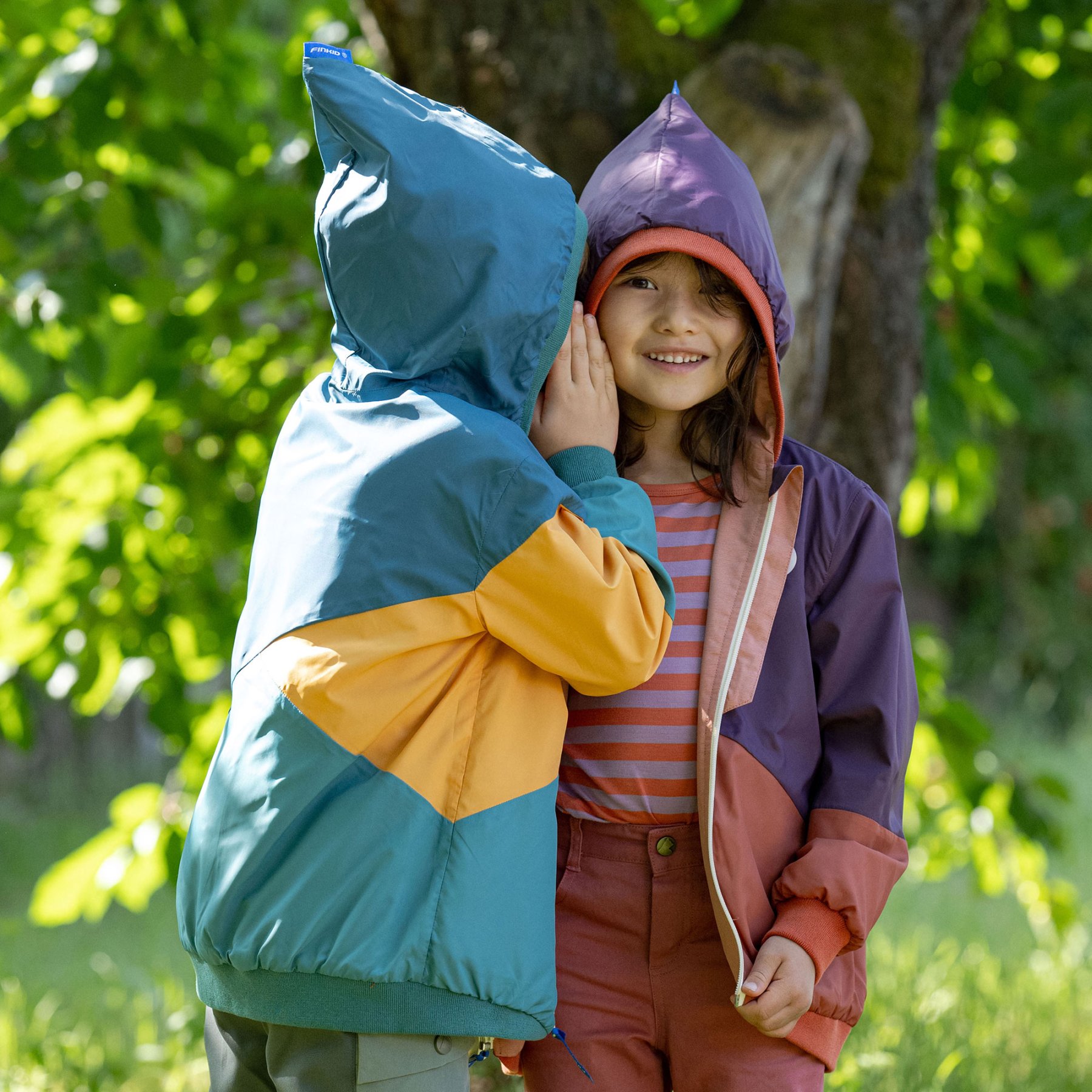 Finkid Veste Imperméable Enfant MUUTUVA vetiver/deep jungle
