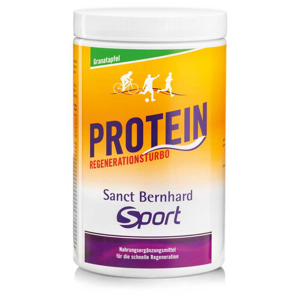 Produktbild von Sanct Bernhard Sport Protein Regenerationsturbo Granatapfel - Getränkepulver - 750g