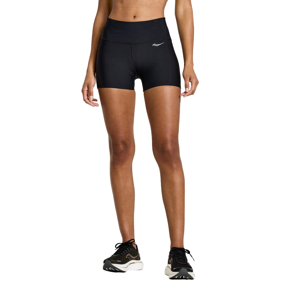 Produktbild von Saucony Fortify 3&quot; Damen Hot Shorts - schwarz