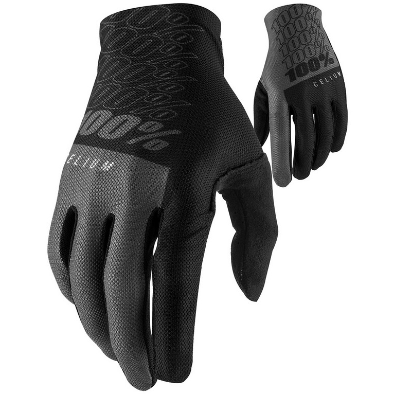 Image of 100% Celium Bike Gloves - black/grey