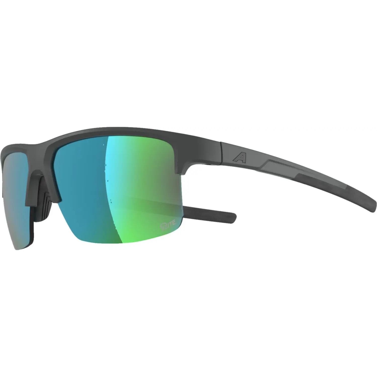 ALPINA Unisex - Volwassenen, TURBO HR Q-LITE Sportbril, cool-grey matt/silver, One Size