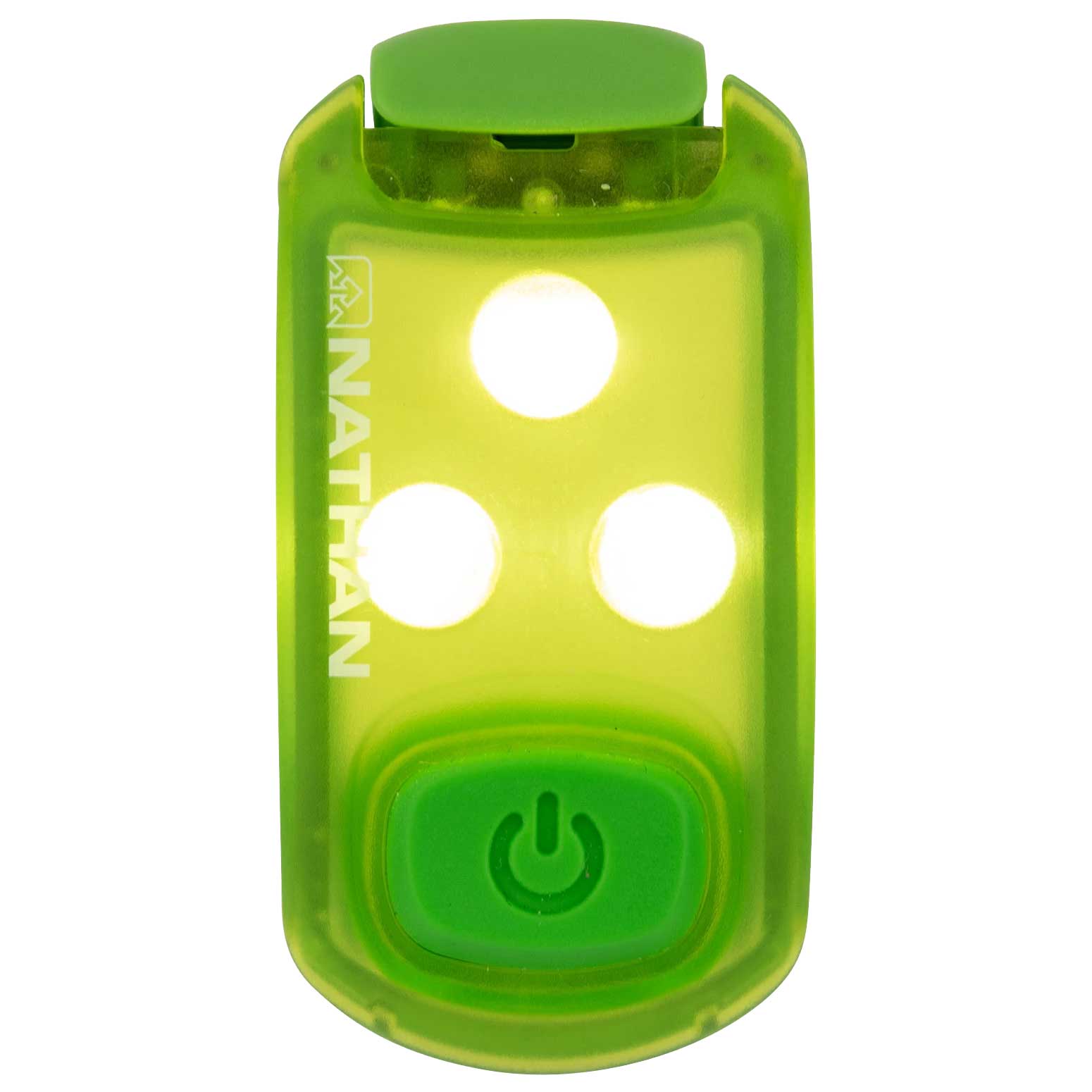 Productfoto van Nathan Sports StrobeLight LED - Veiligheidslamp Clip - Lime Punch/Classic Green