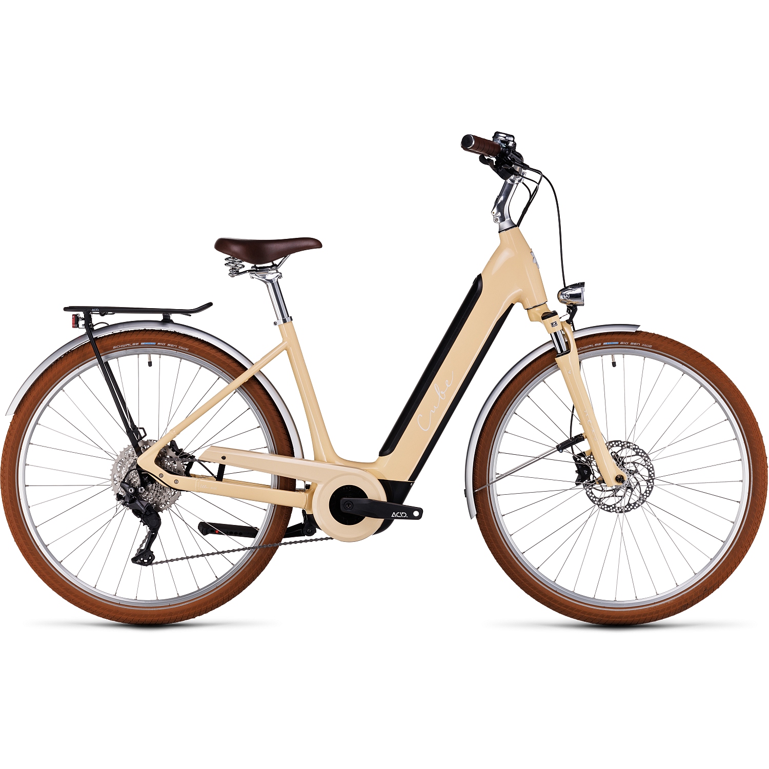 Picture of CUBE ELLA RIDE HYBRID 500 - Easy Entry Electric City-Bike - 2023 - honey / white