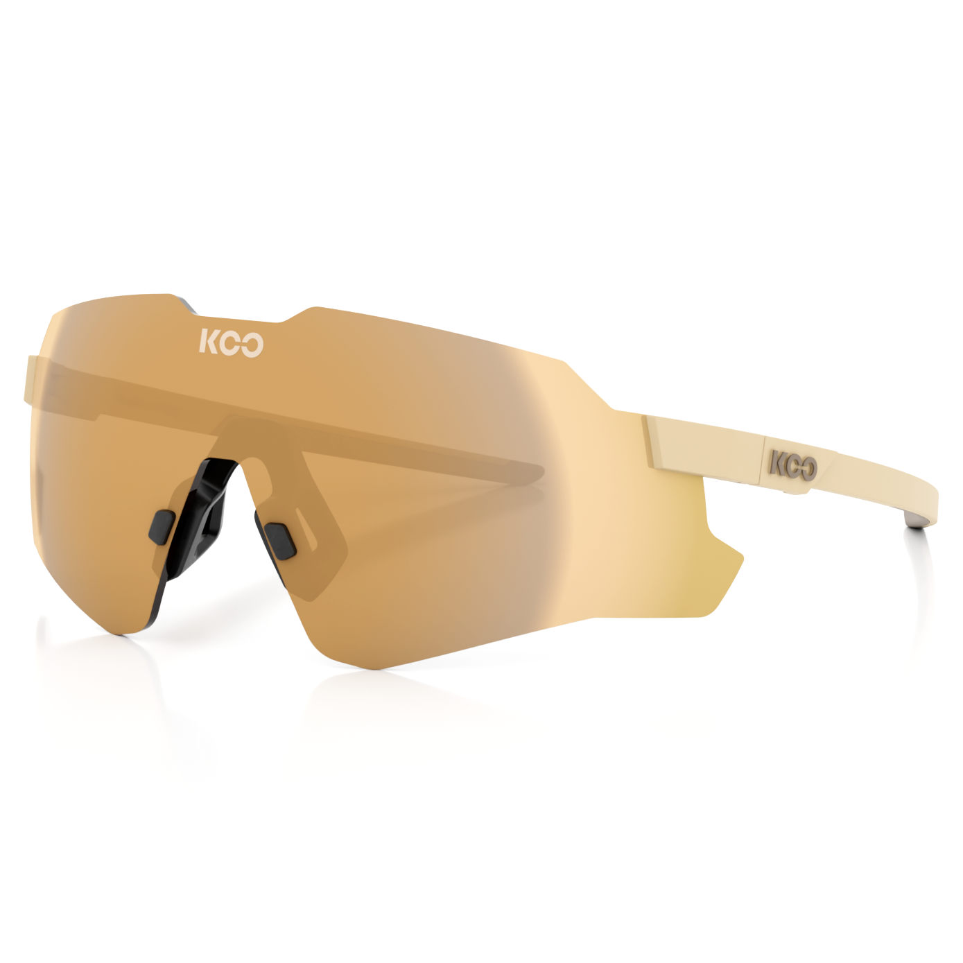 Produktbild von KOO Nebula Sonnenbrille - Vanilla Matt | Dark Gold Mirror