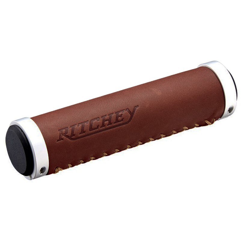Image of Ritchey Classic Lock-On Handlebar Grips - genuine leather brown