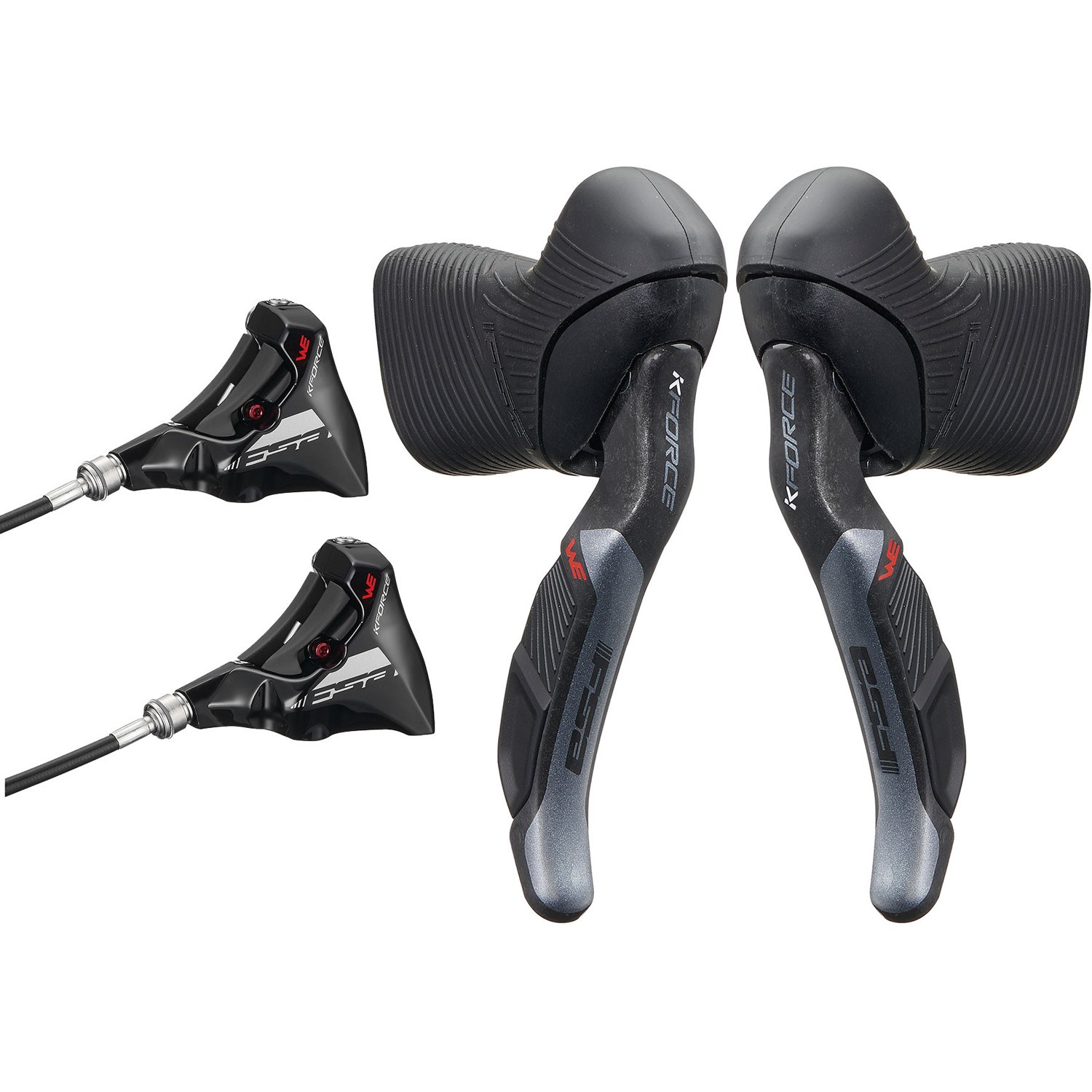 Image of FSA K-Force WE Disc Shifters + Hydraulic Disc Brakes - Flat Mount - Set 2x11-speed / front+rear