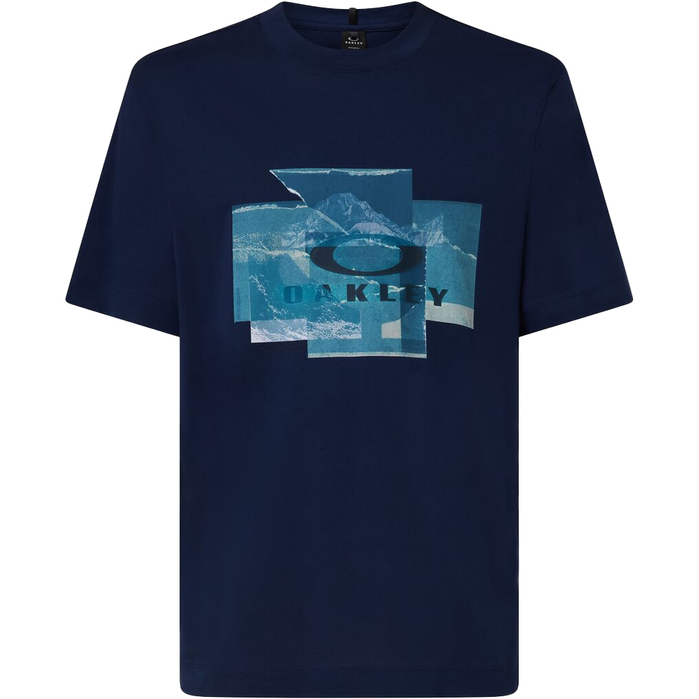 Мужская камуфляжная футболка Oakley Mountain - Abyss blue