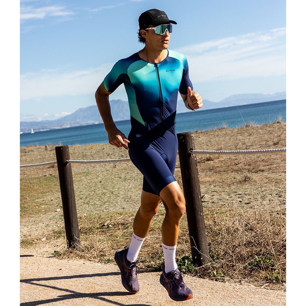 Orca Athlex Aero Race V2 Trisuit Men - green print | BIKE24