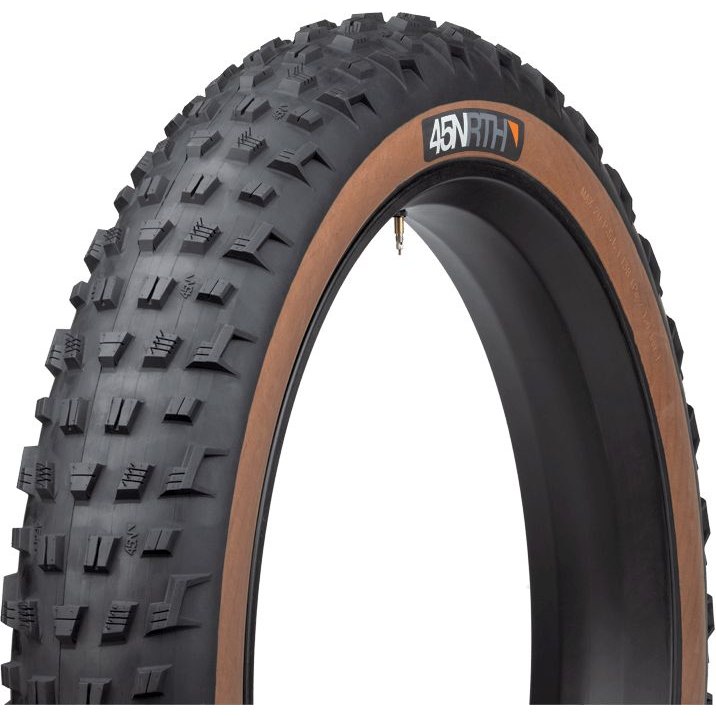 Productfoto van 45NRTH VanHelga Fatbike Folding Tire - Tubeless Ready - 26x4.2 Inch - 60TPI - Skinwall