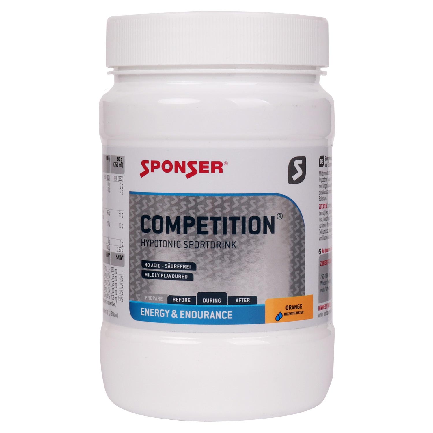 Produktbild von SPONSER Competition - Hypotonisches Kohlenhydrat-Getränkepulver - 400g
