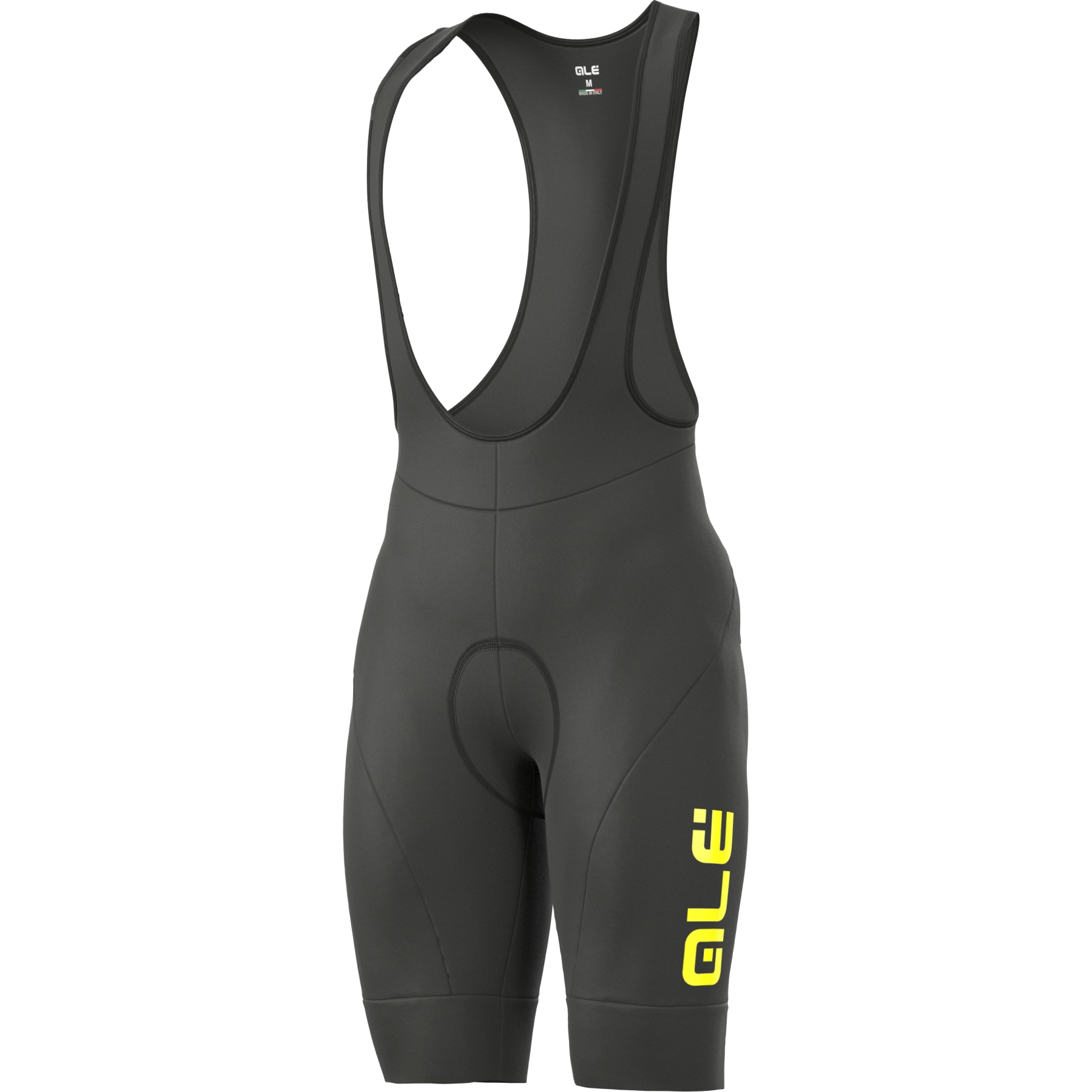 Bild von Alé SOLID ESSENTIAL Winter Trägershorts - black/fluo yellow