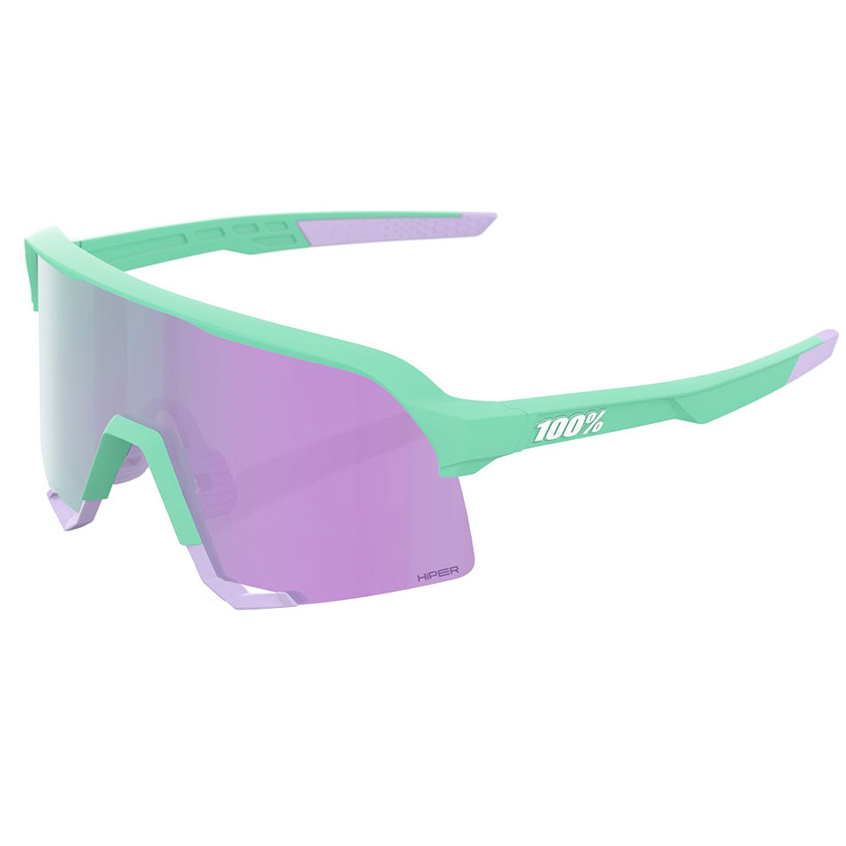 Kuva: 100% S3 Glasses - HiPER Mirror Lens - Soft Tact Mint / Lavender + Clear