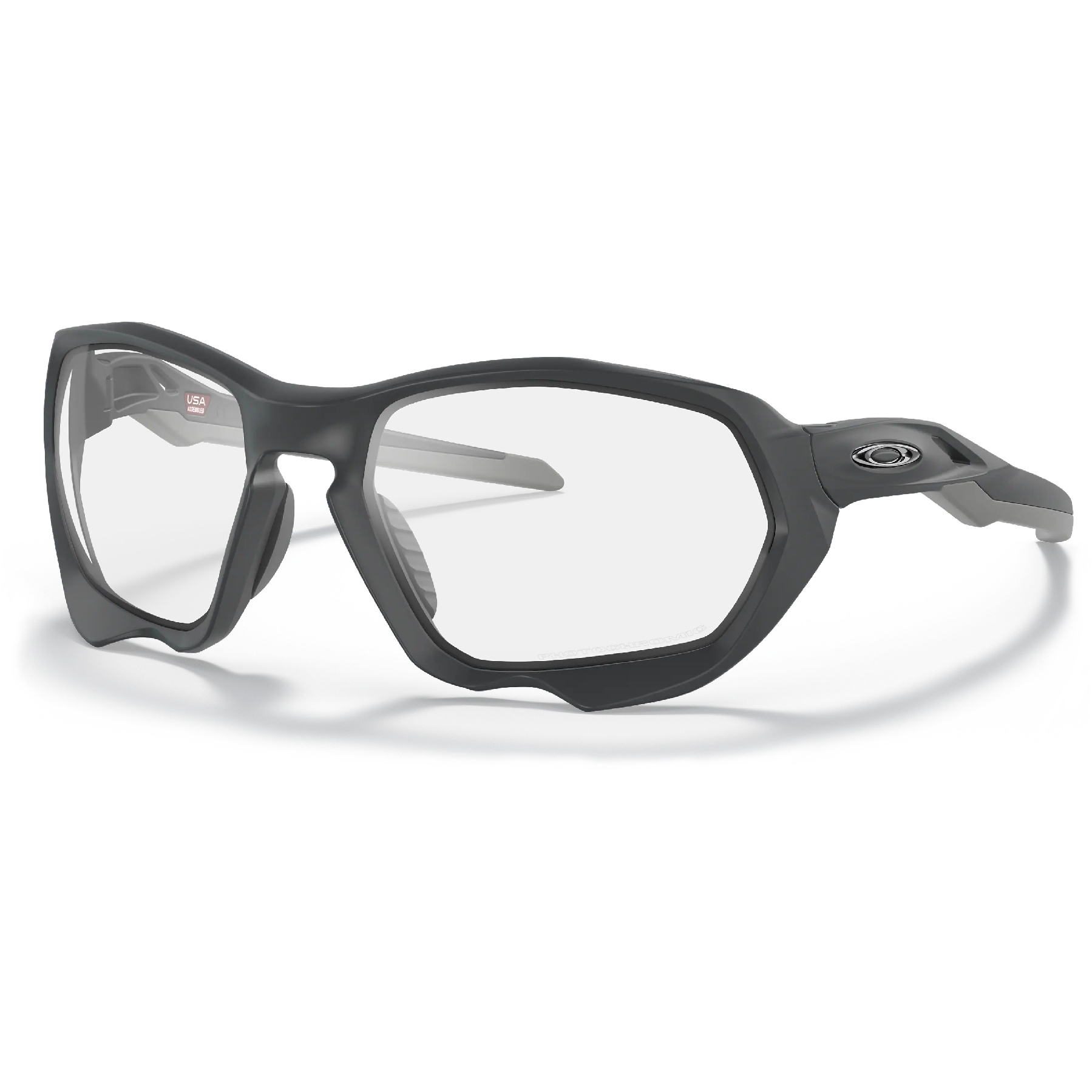 Picture of Oakley Plazma Glasses - Matte Carbon/Clear to Black Iridium Photochromic - OO9019-0559