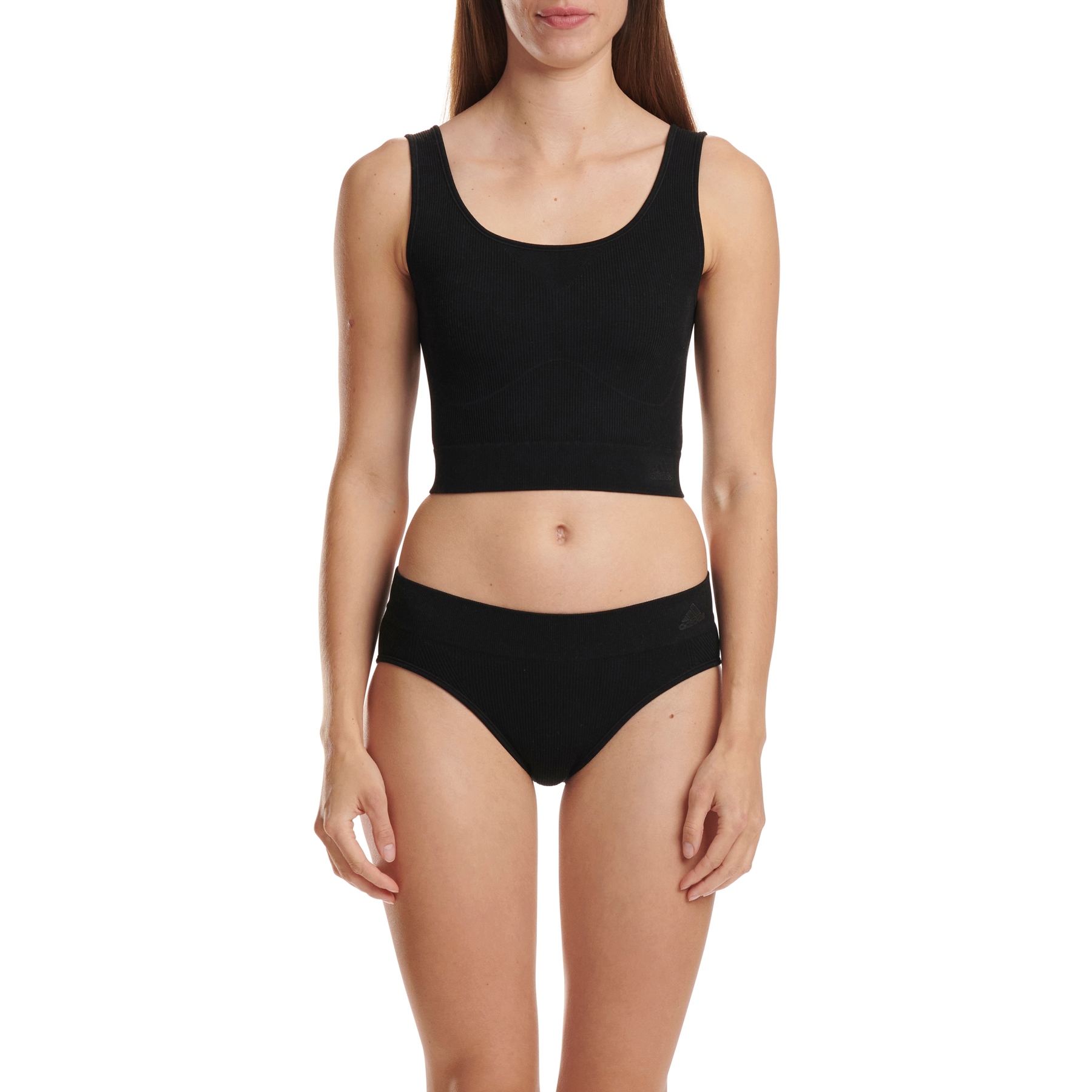 adidas Sports Underwear 3D Rib Cropped Unterhemd Damen - 000-schwarz |  BIKE24