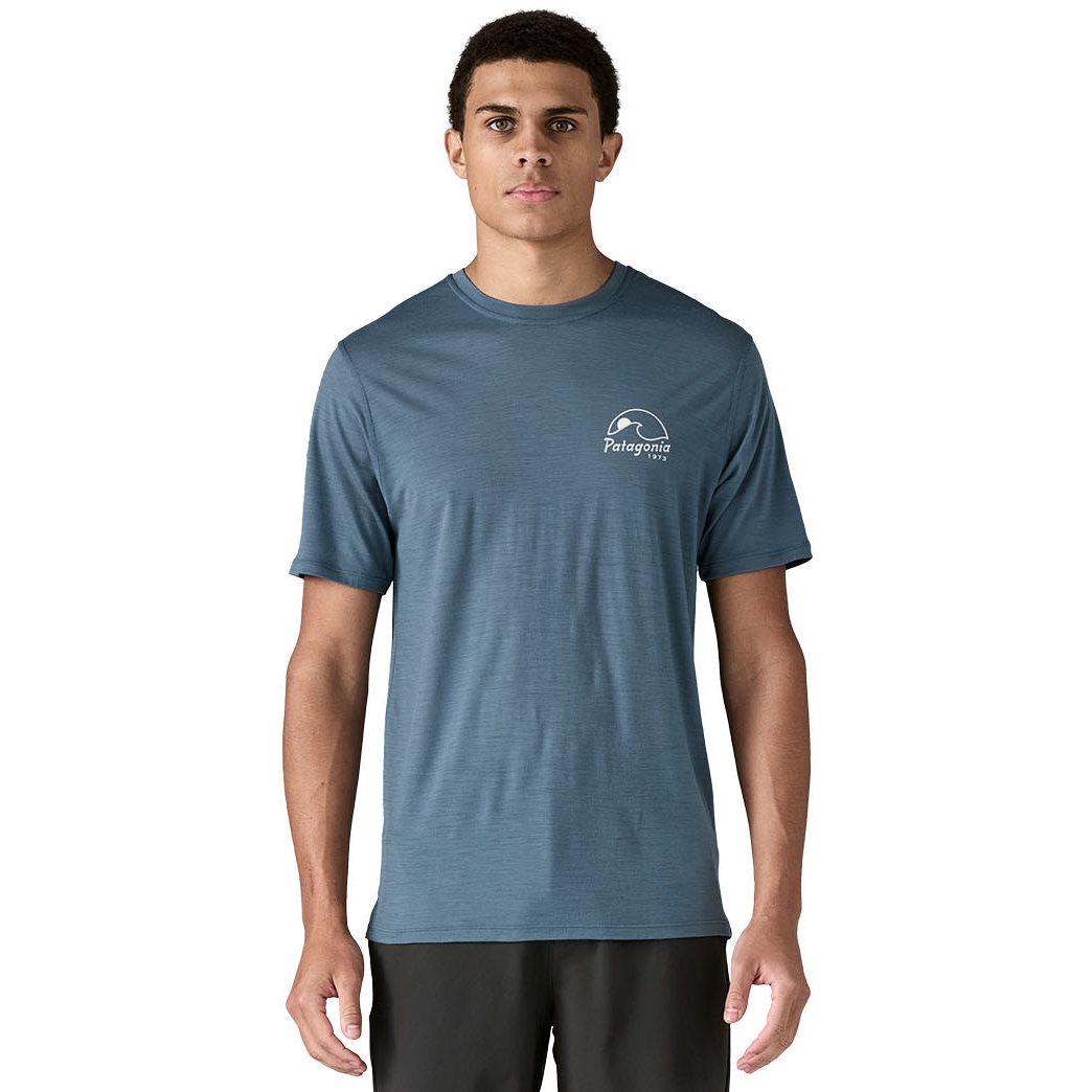 Produktbild von Patagonia Capilene Cool Merino Graphic T-Shirt Herren - Imagine Moon: Utility Blue