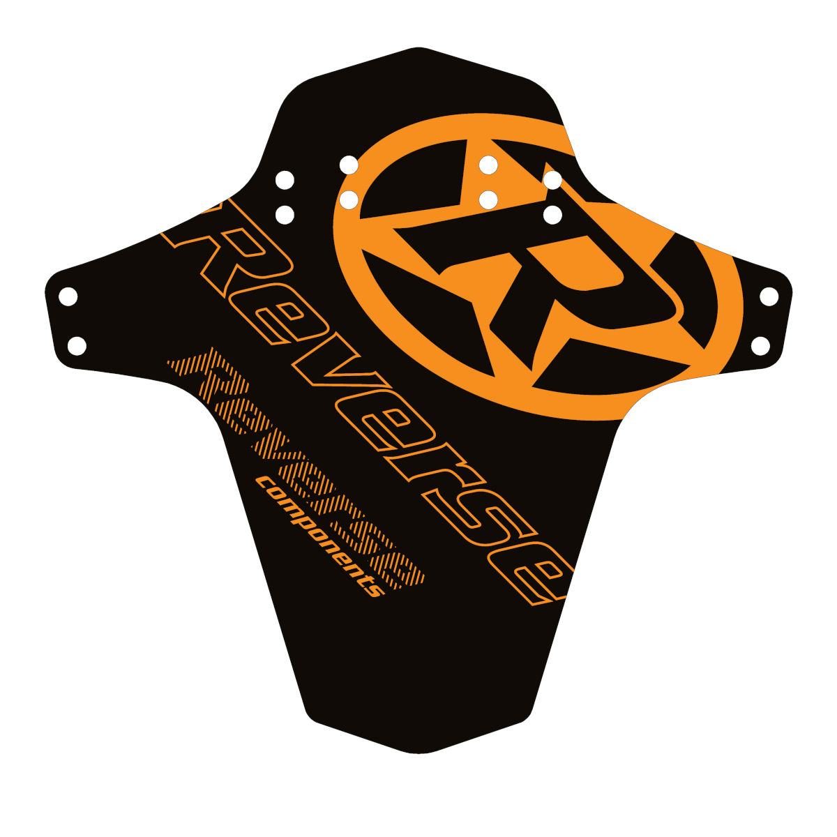 Bild von Reverse Components Mudfender Schutzblech - Reverse Logo - schwarz/fox-orange