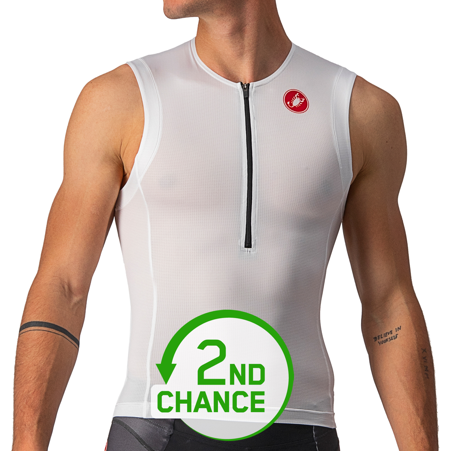 Picture of Castelli Free Tri 2 Sleeveless Top Men - white/black 101- 2nd Choice