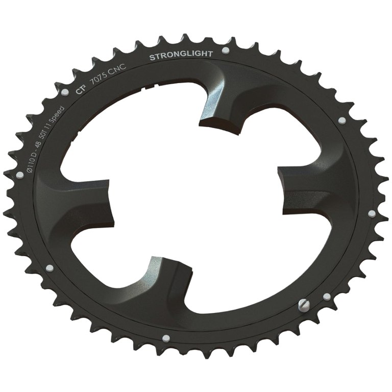 Image of Stronglight Road Shifting CT2 E-Chainring - 4-Arm - 110mm - Shimano Dura Ace FC 9000 + Di2