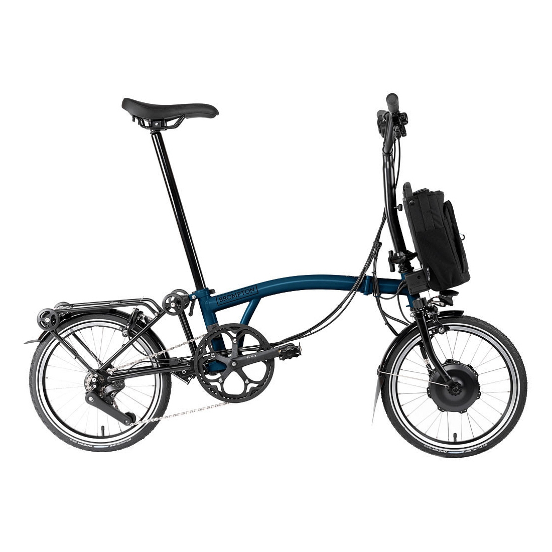 Zdjęcie: Brompton Electric C Line - 12-Speed - Mid Bar - Extended Seatpost - Rear Rack - 16&quot; Elektryczny Rower Składany - 2025 - ocean blue