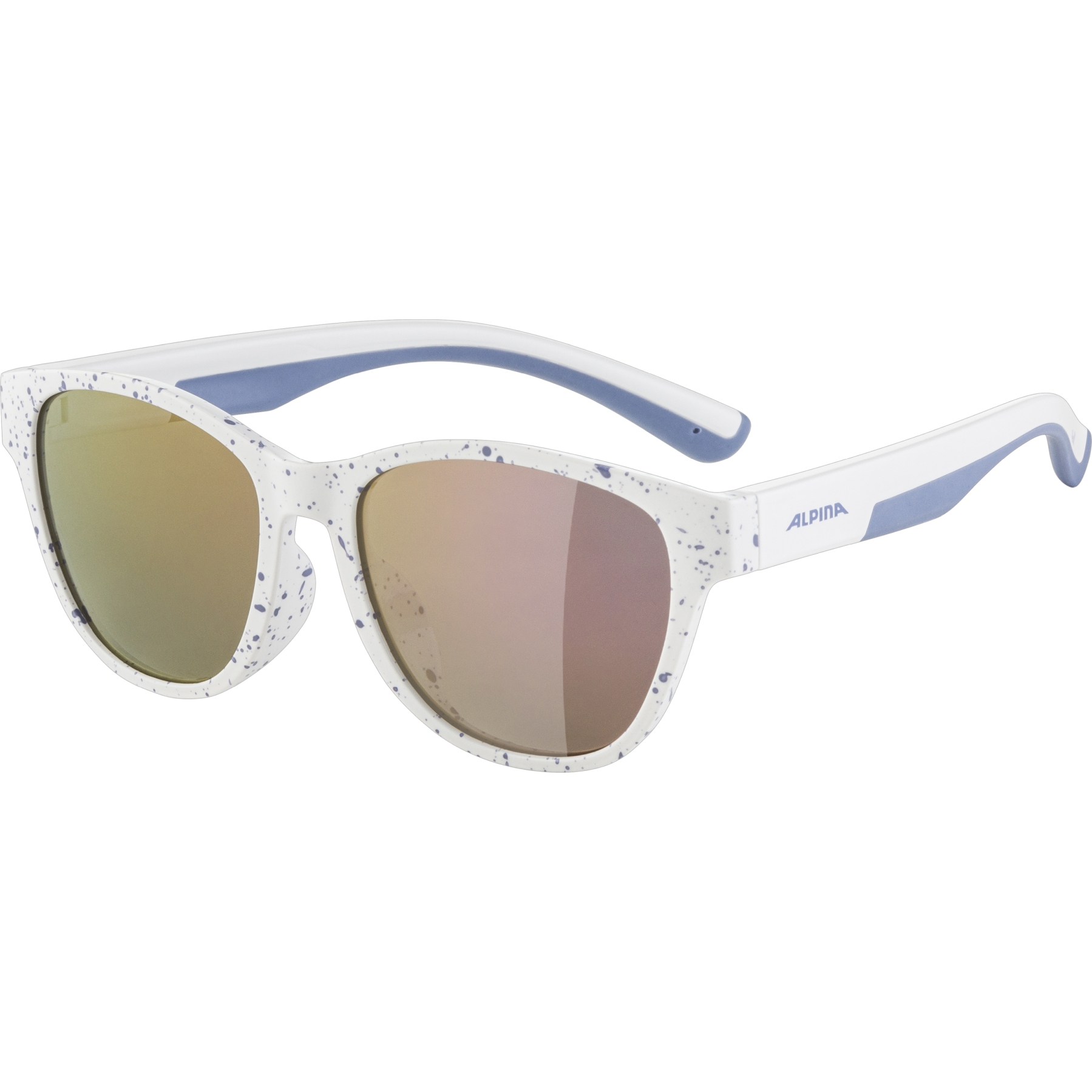Produktbild von Alpina Flexxy Cool Kids II Kinderbrille - white-lilac gloss/smoke pink mirror