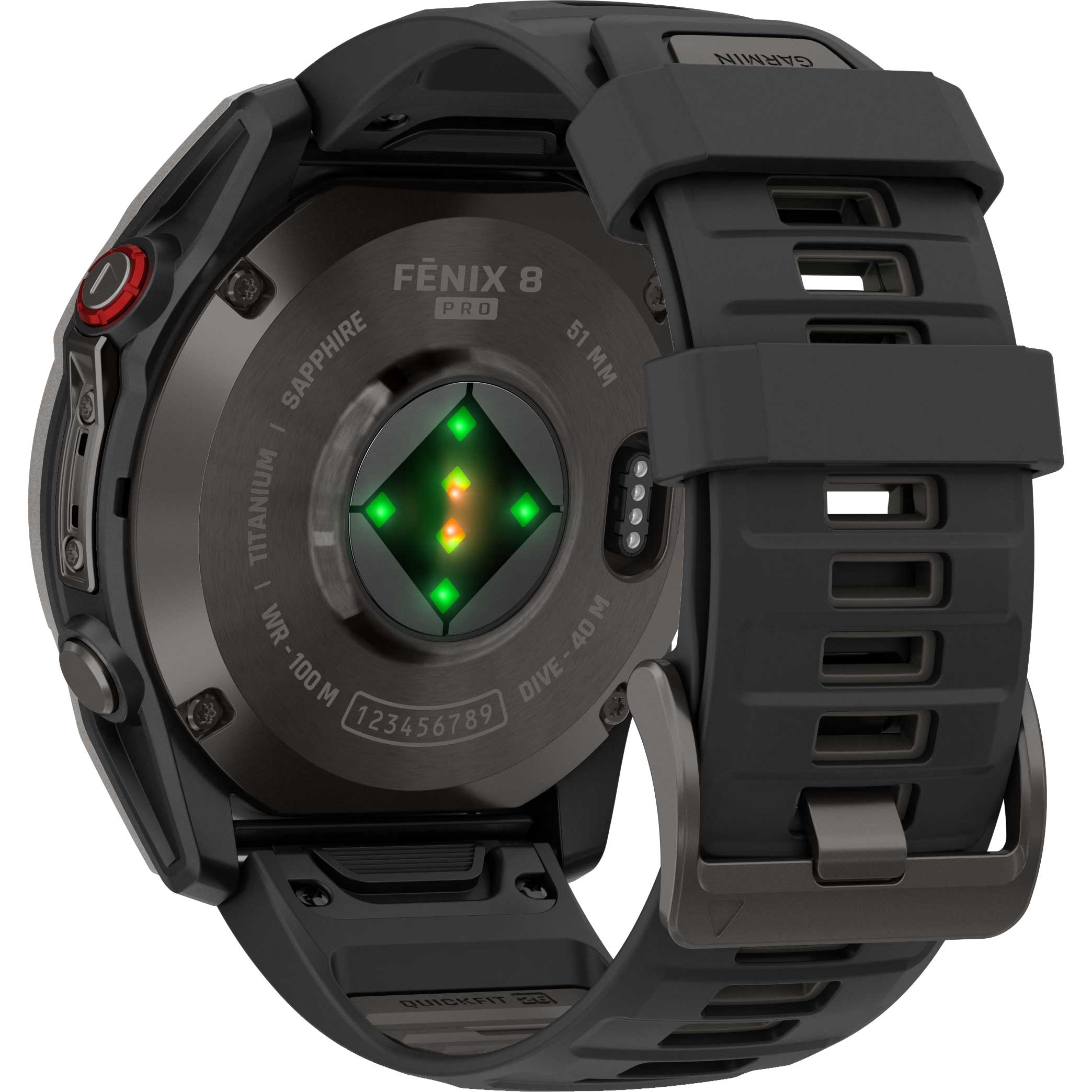 Garmin fenix 8 Pro AMOLED Sapphire GPS Smartwatch - 51mm - Black