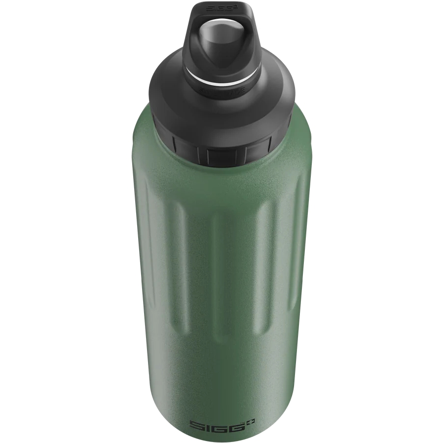 Sigg Traveller Leaf Green Drinkfles – 1 Liter, Aluminium, Lekvrij, BPA-vrij, Met Draaidop, Lichtgewicht & Duurzaam, Ideaal Voor Onderweg, Kantoor Of Sport
