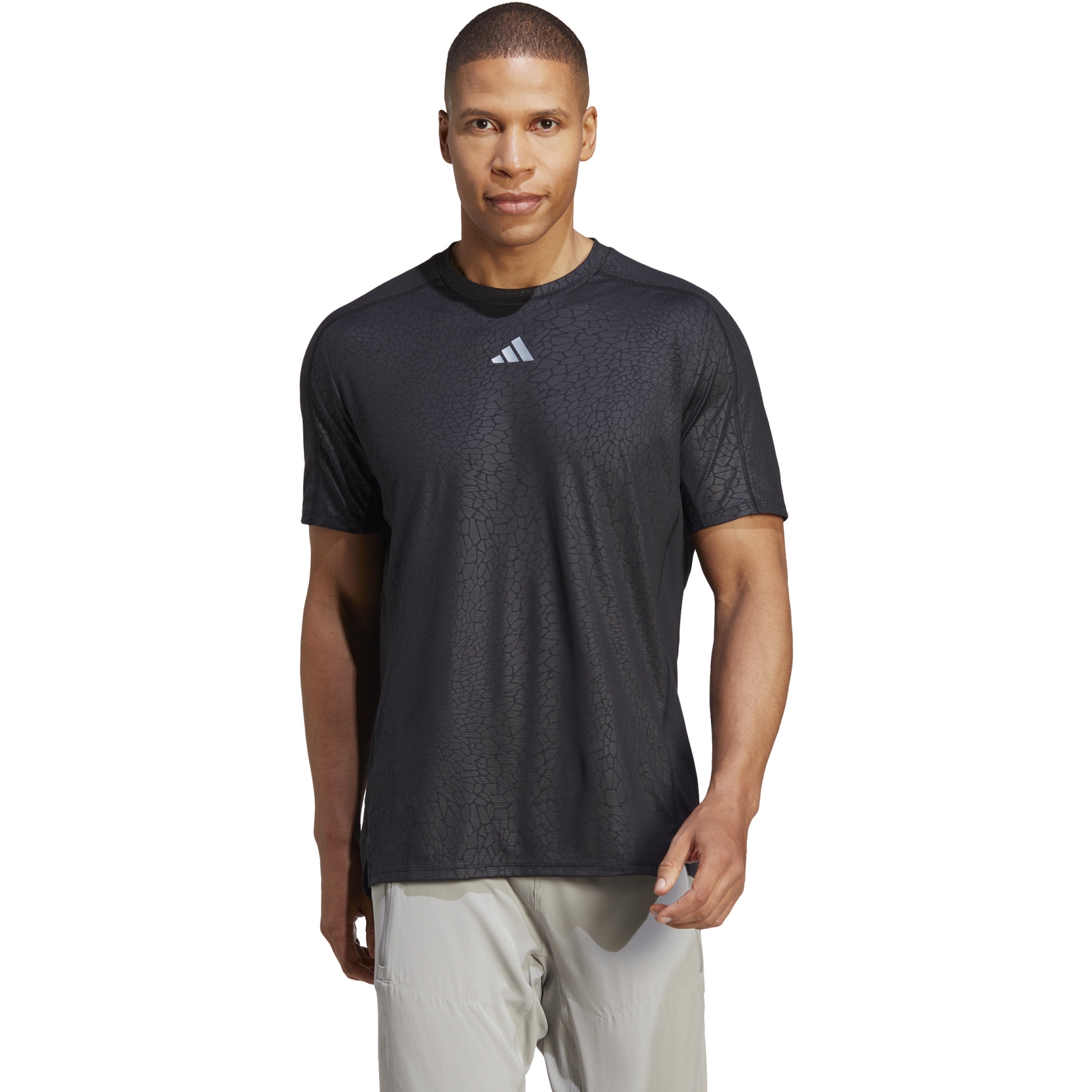 Produktbild von adidas Workout PU Print T-Shirt Herren - schwarz HS7509
