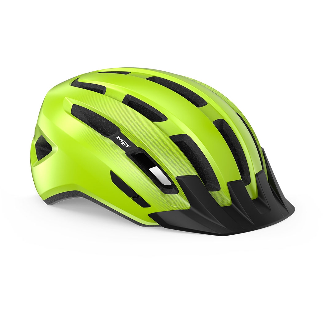 Image of MET Downtown Helmet - fluo yellow glossy