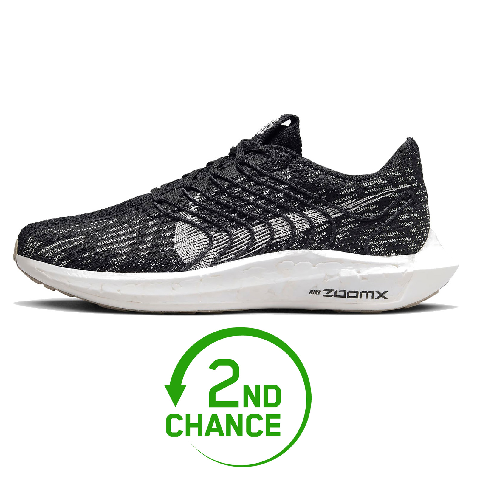 Picture of Nike Pegasus Turbo Flyknit Next Nature Road Running Shoes Women - black/sail-off noir-sesame DM3414-001 - 2nd Choice