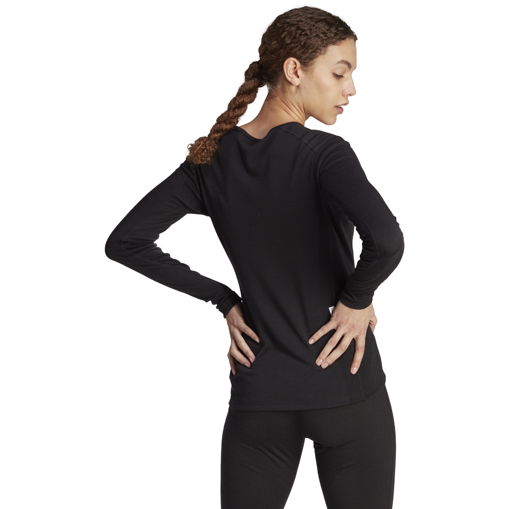 adidas Xperior Merino 260 Onderhemd met lange Mouwen Dames zwart