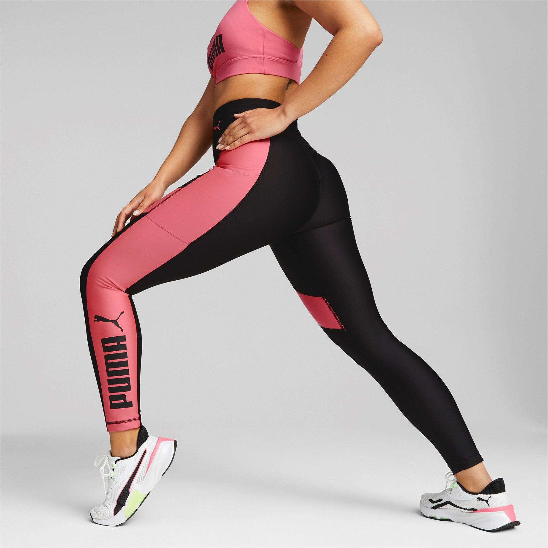 Puma Evide high waisted leggings in pink