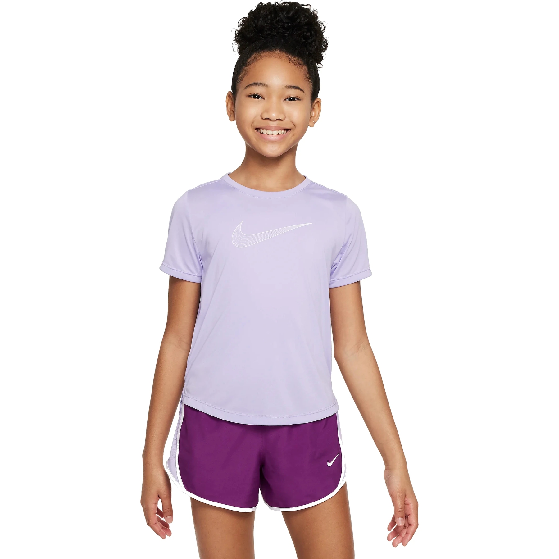 Produktbild von Nike Dri-Fit One Kurzarmshirt Kinder - hydrangeas/white DD7639-515
