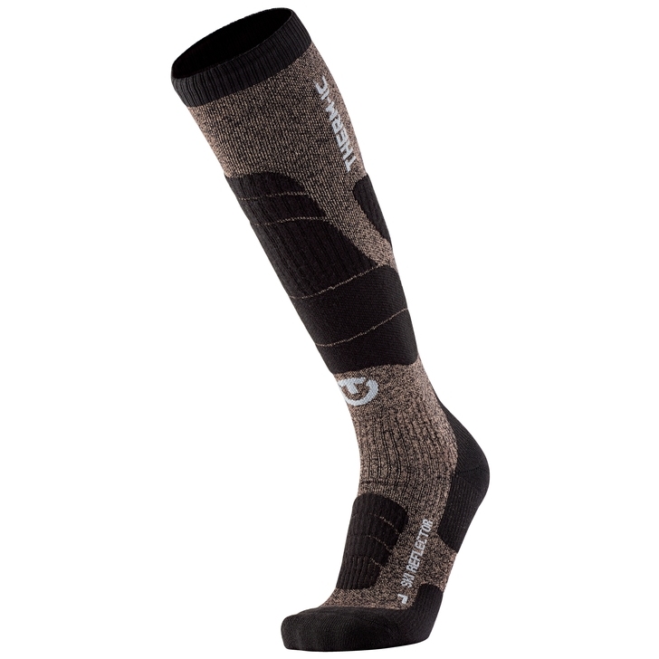 Productfoto van therm-ic Ski Merino Reflector Socks - Size 39-47 - black/gold
