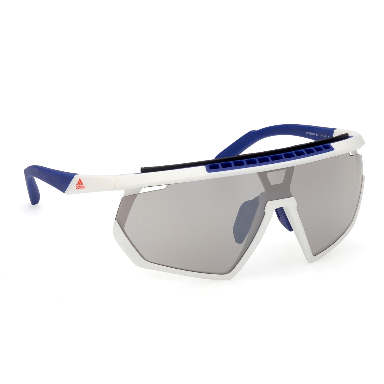 Image of adidas Cmpt Aero Pro SP0029-H Sport Sunglasses - White / Contrast Mirror Silver
