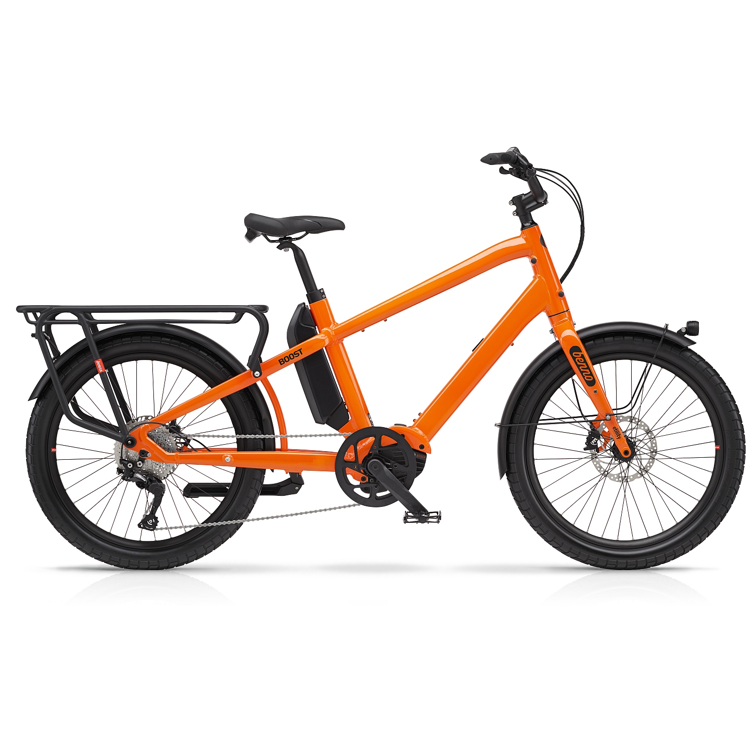 Picture of Benno Bikes BOOST E 10D CX - 24&quot; Electric Cargo Bike - 2023 - Neon Orange
