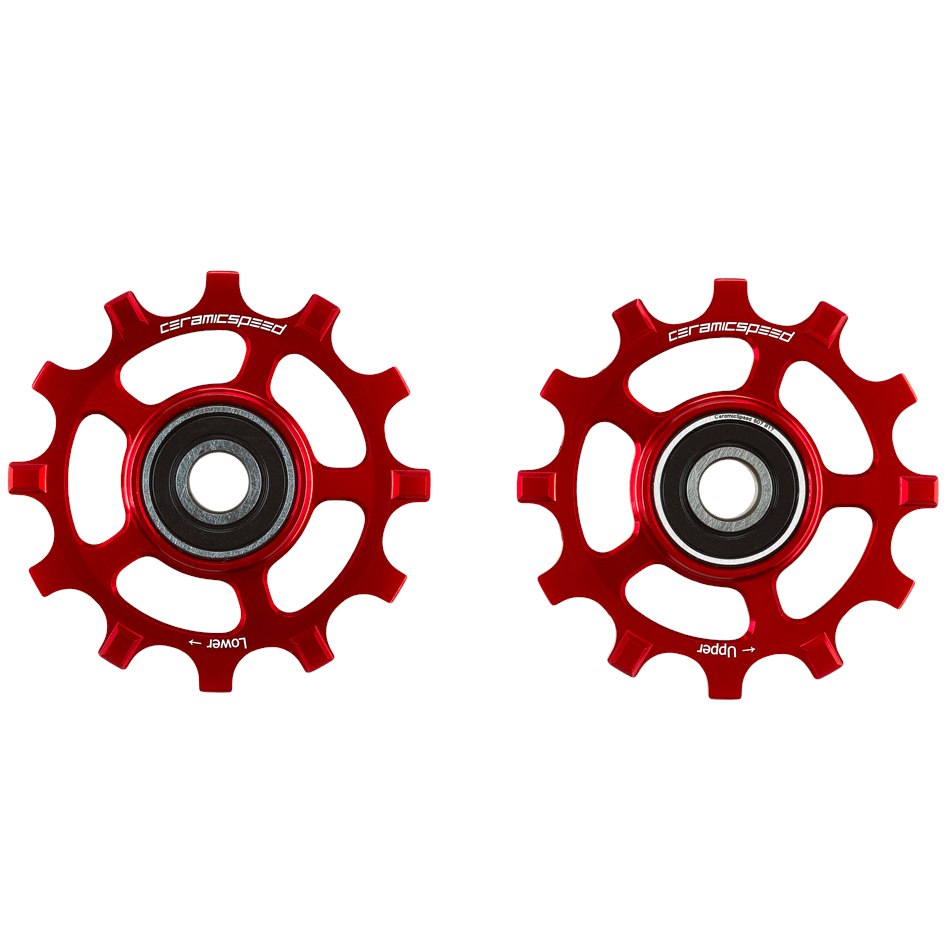 Image of CeramicSpeed Derailleur Pulleys for SRAM Red/Force AXS | 12 speed - Coated Bearings - red