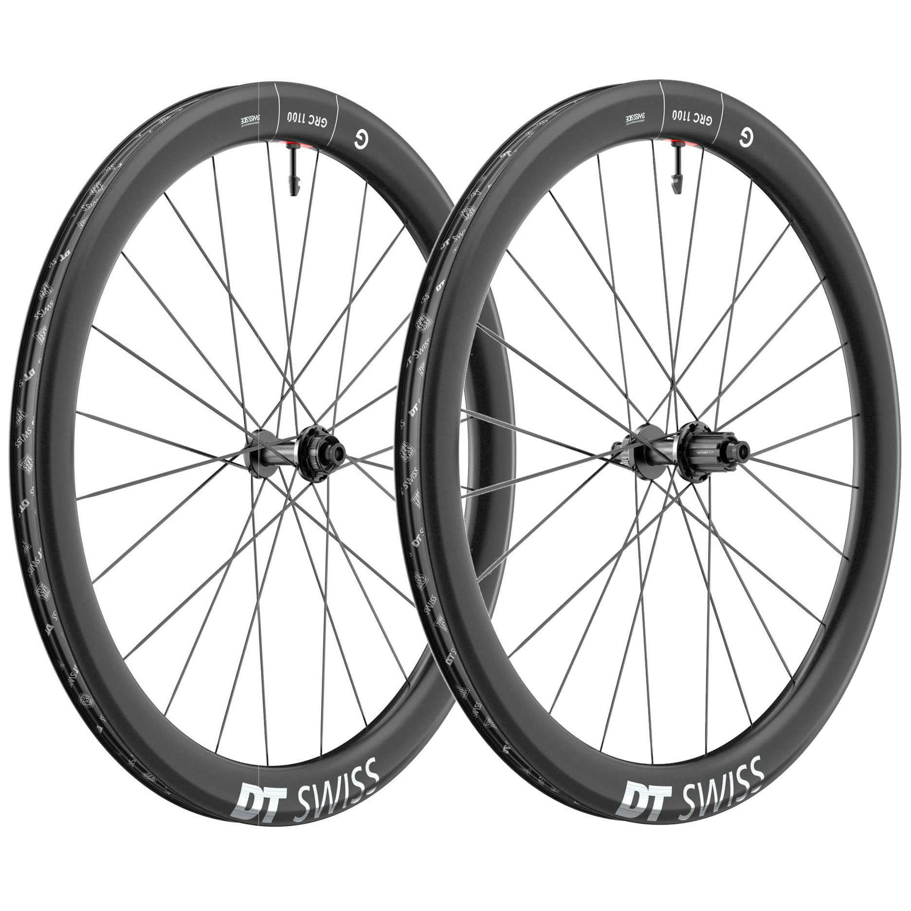 Bild von DT Swiss GRC 1100 DICUT 50 Laufradsatz - 28" | Carbon | Centerlock - 12x100mm | 12x142mm - Campagnolo N3W