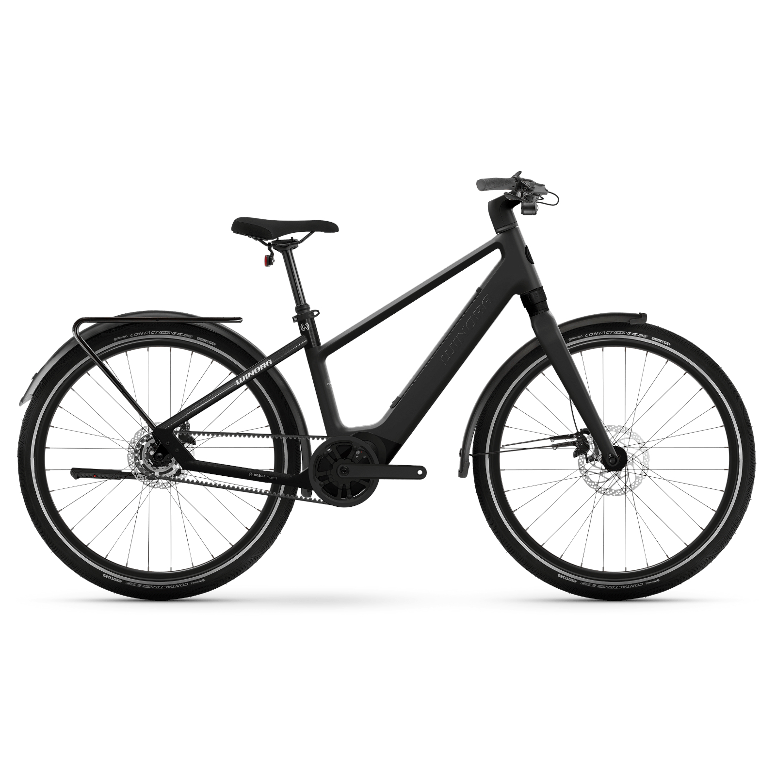 Image of Winora iRide Pure R5f HIGH i400Wh - 27.5" Electric City-Bike - 2024 - High black / matt & gloss
