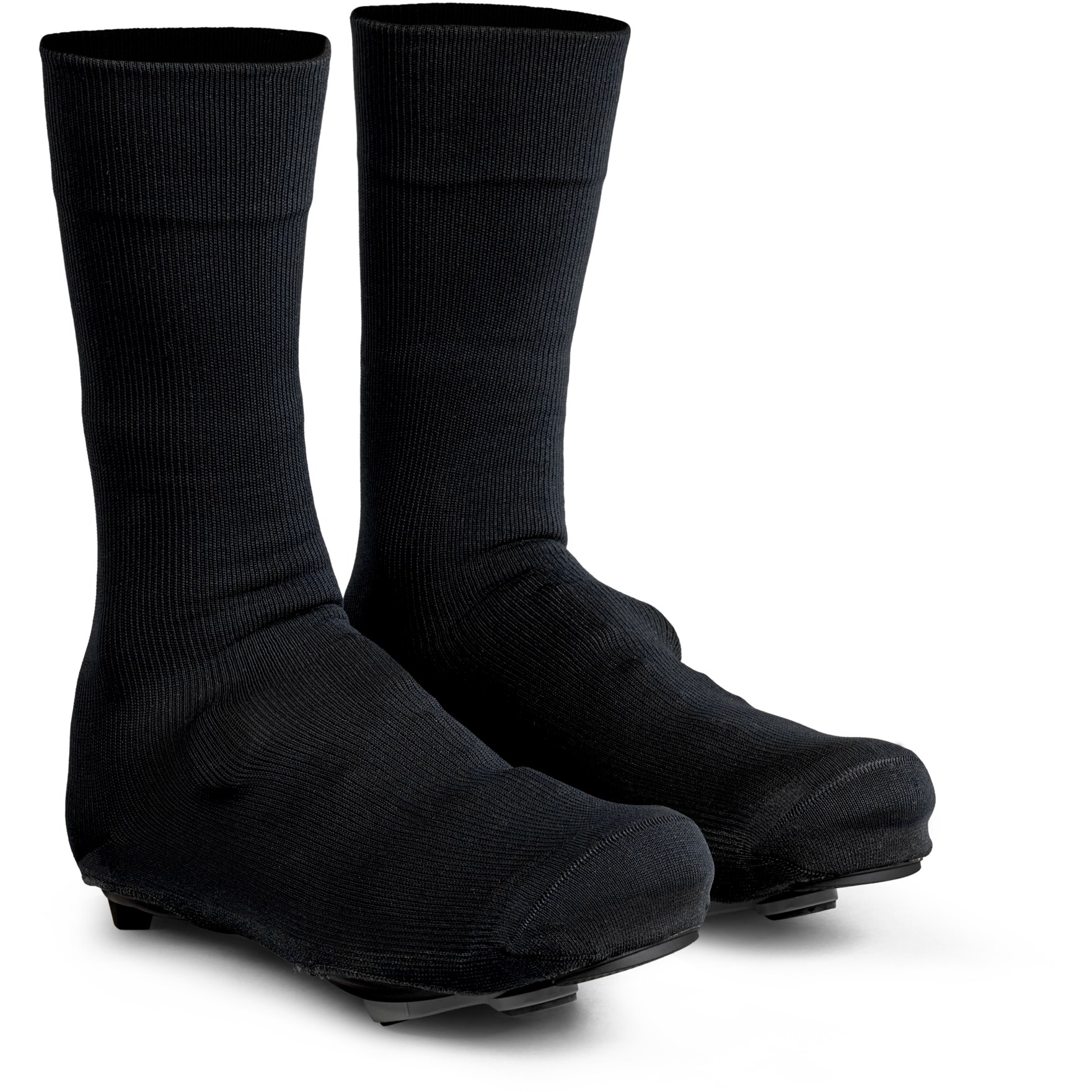 Picture of GripGrab Flandrien Waterproof Knitted Road Shoe Covers - Black