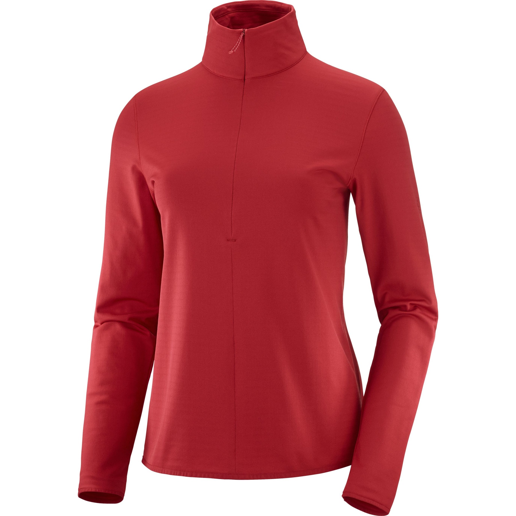 Picture of Salomon Outrack Half-Zip Midlayer Longsleeve Shirt Women - red chili