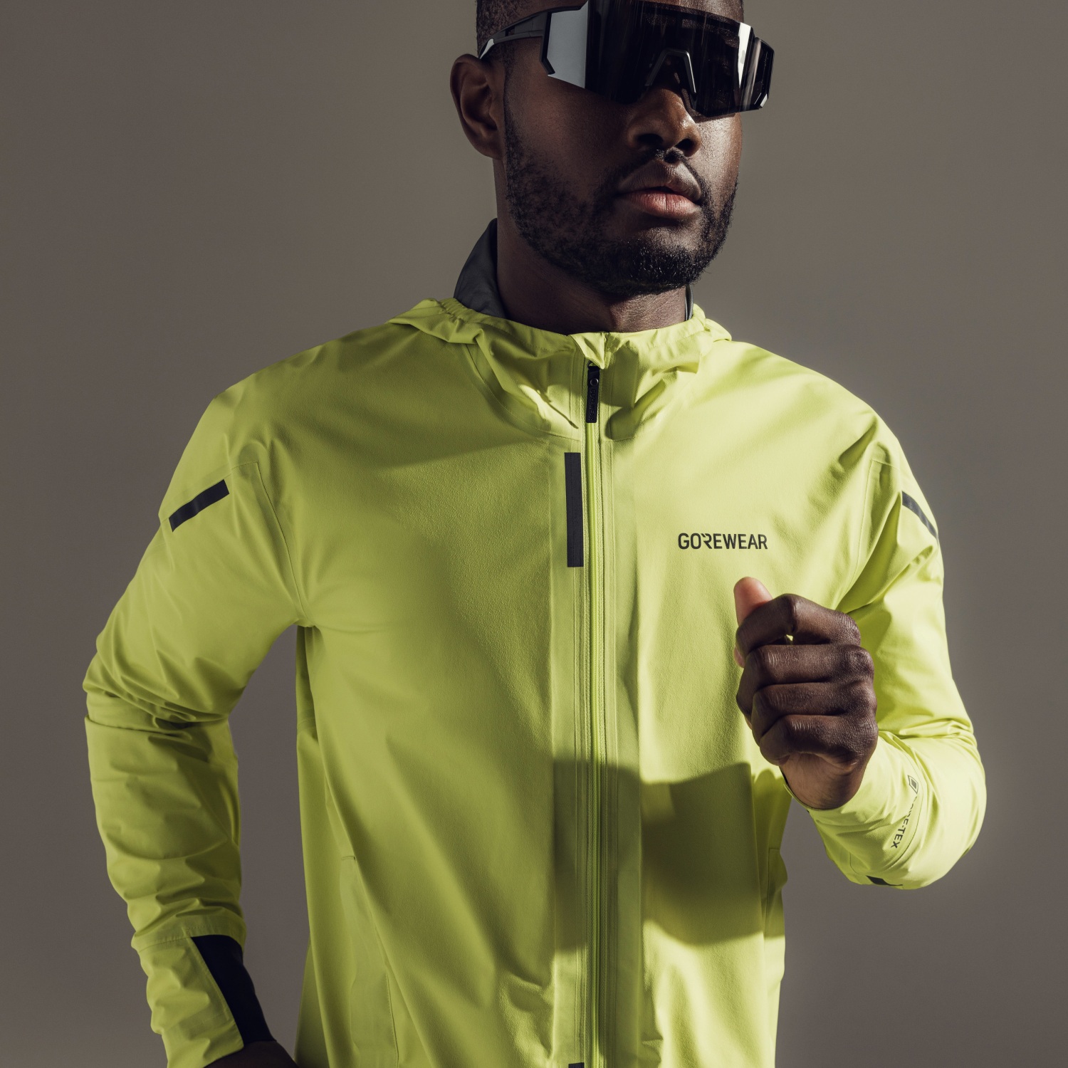 Gilet Coupe-vent GORE Bike Wear Jaune - Taille L - Homme - Windstopper