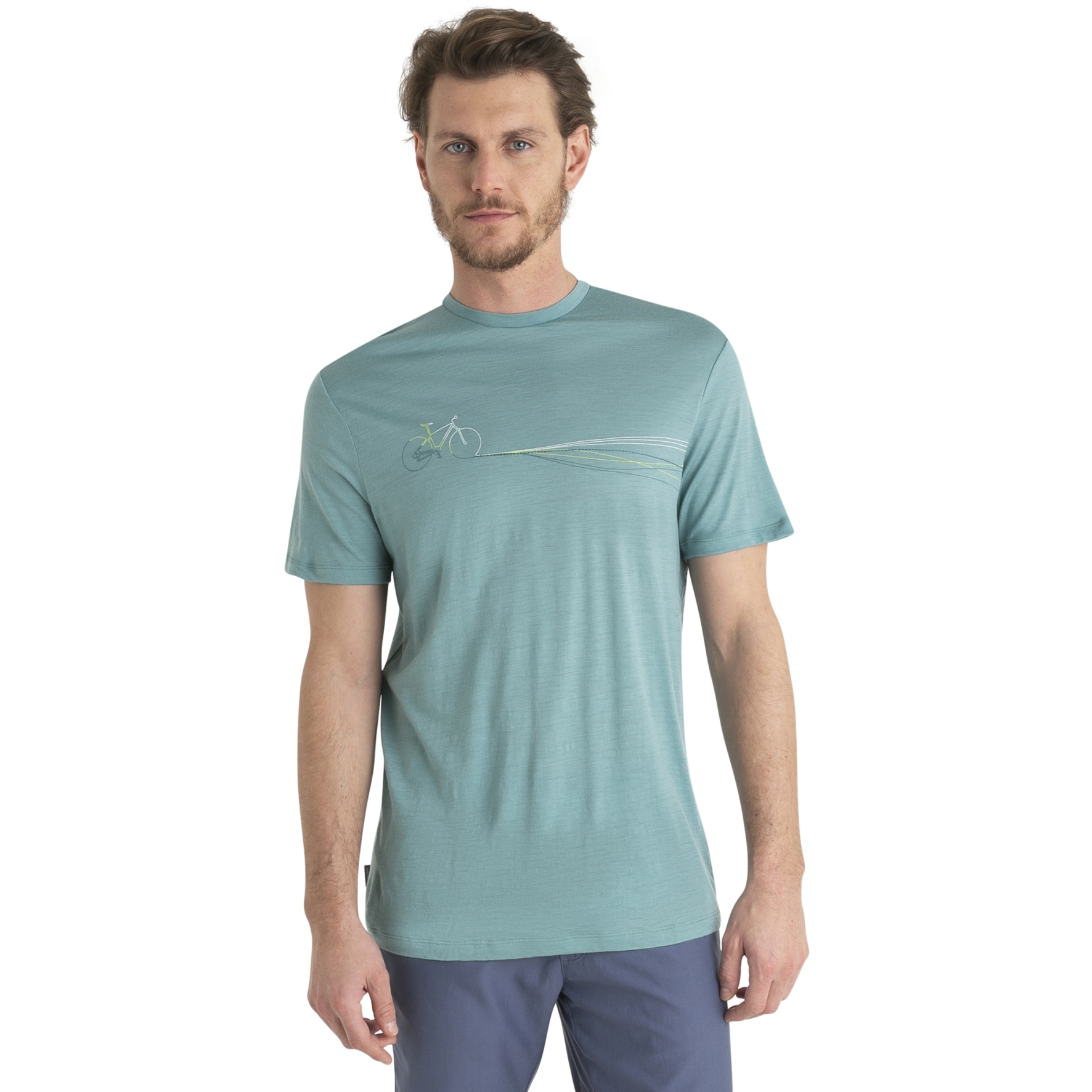 Produktbild von Icebreaker Merino 150 Tech Lite III T-Shirt Cadence Paths Herren - Cloud Ray